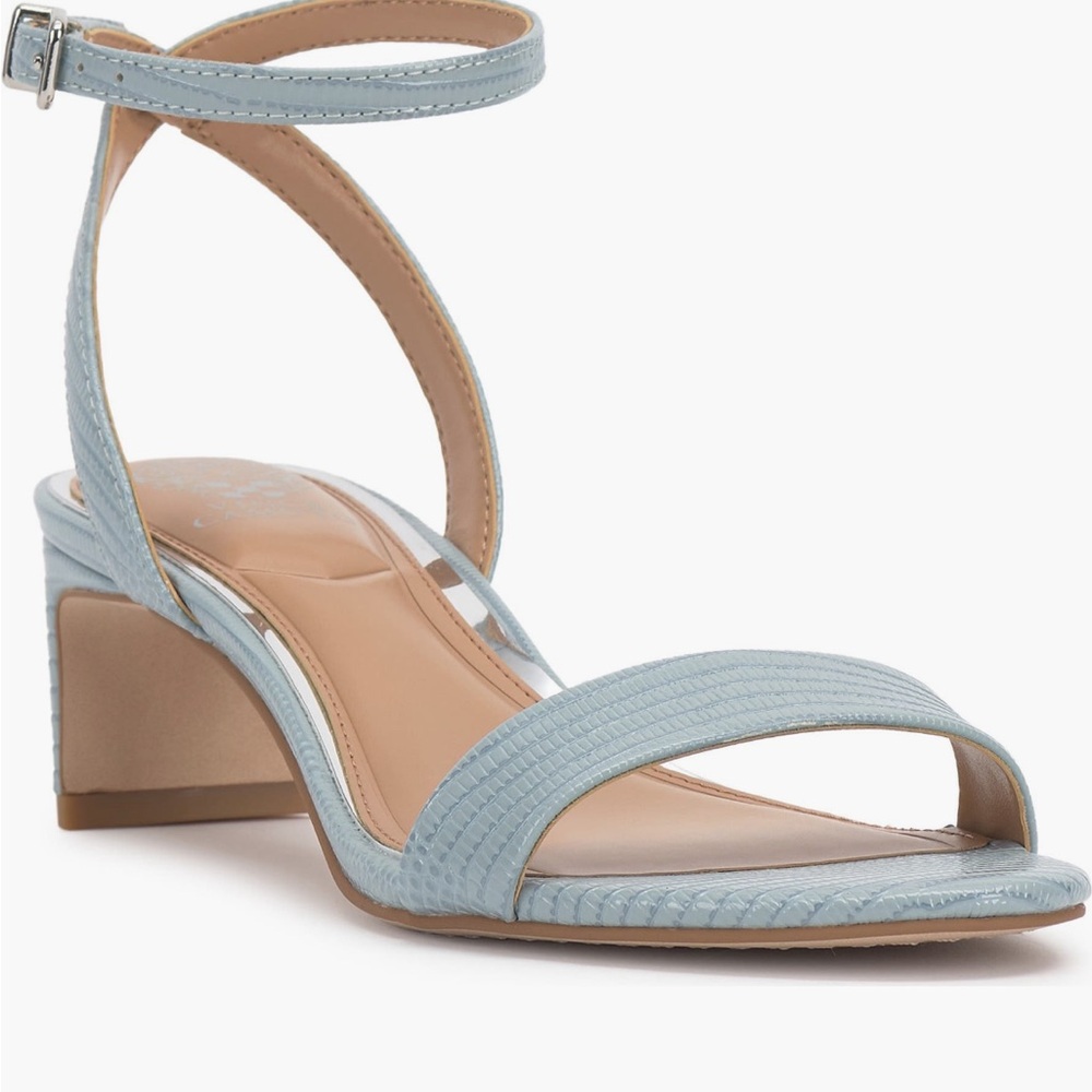 NWT Vince Camuto Lilla Ankle Strap Sandal Celeste Blue 8.5